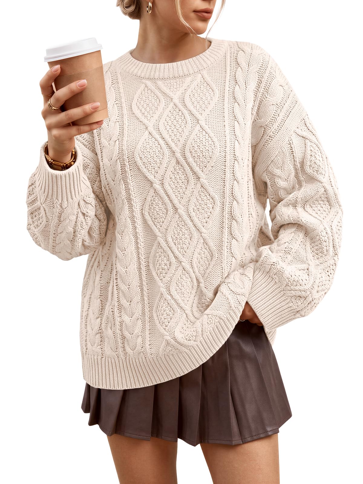 Luvella Women's Cozy Oversized Sweater