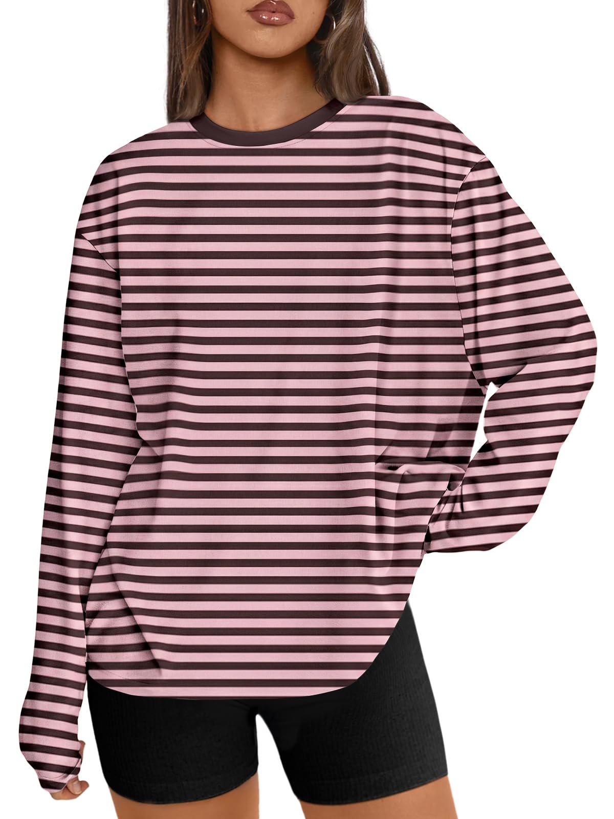 Luvella Womens Oversized Long Sleeve Shirts Fall Tops 2026 Basic Tees