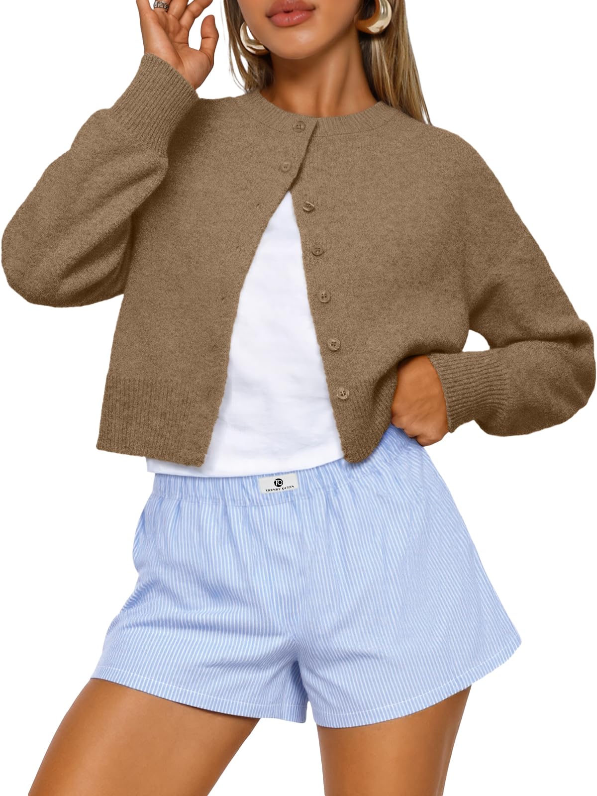 Luvella Cropped Cardigan Sweaters for Women Fall Fashion Clothes 2026