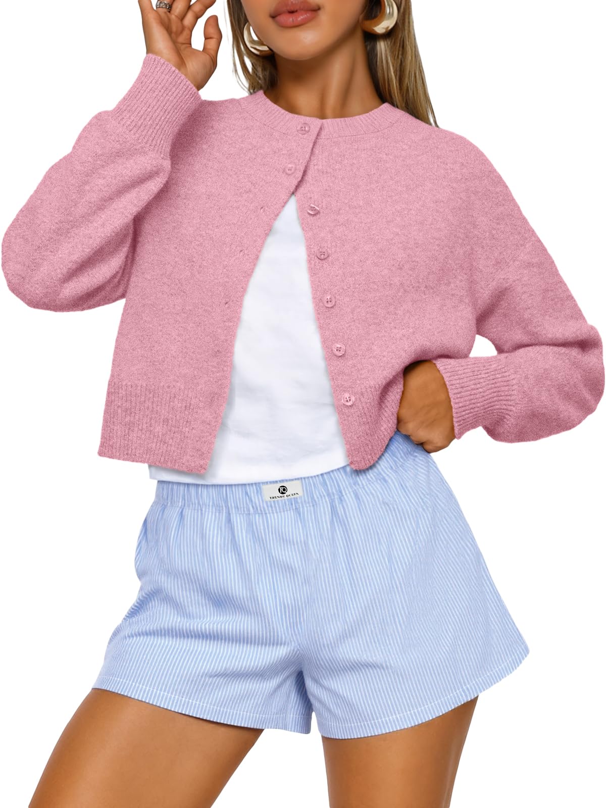 Luvella Cropped Cardigan Sweaters for Women Fall Fashion Clothes 2026