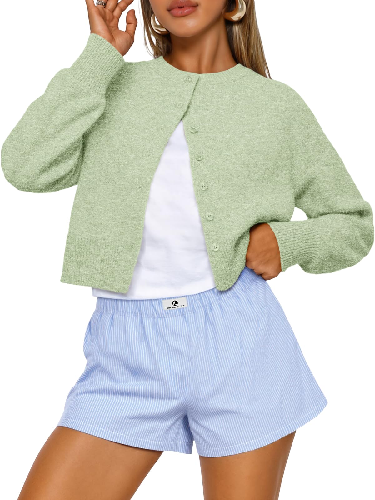Luvella Cropped Cardigan Sweaters for Women Fall Fashion Clothes 2026