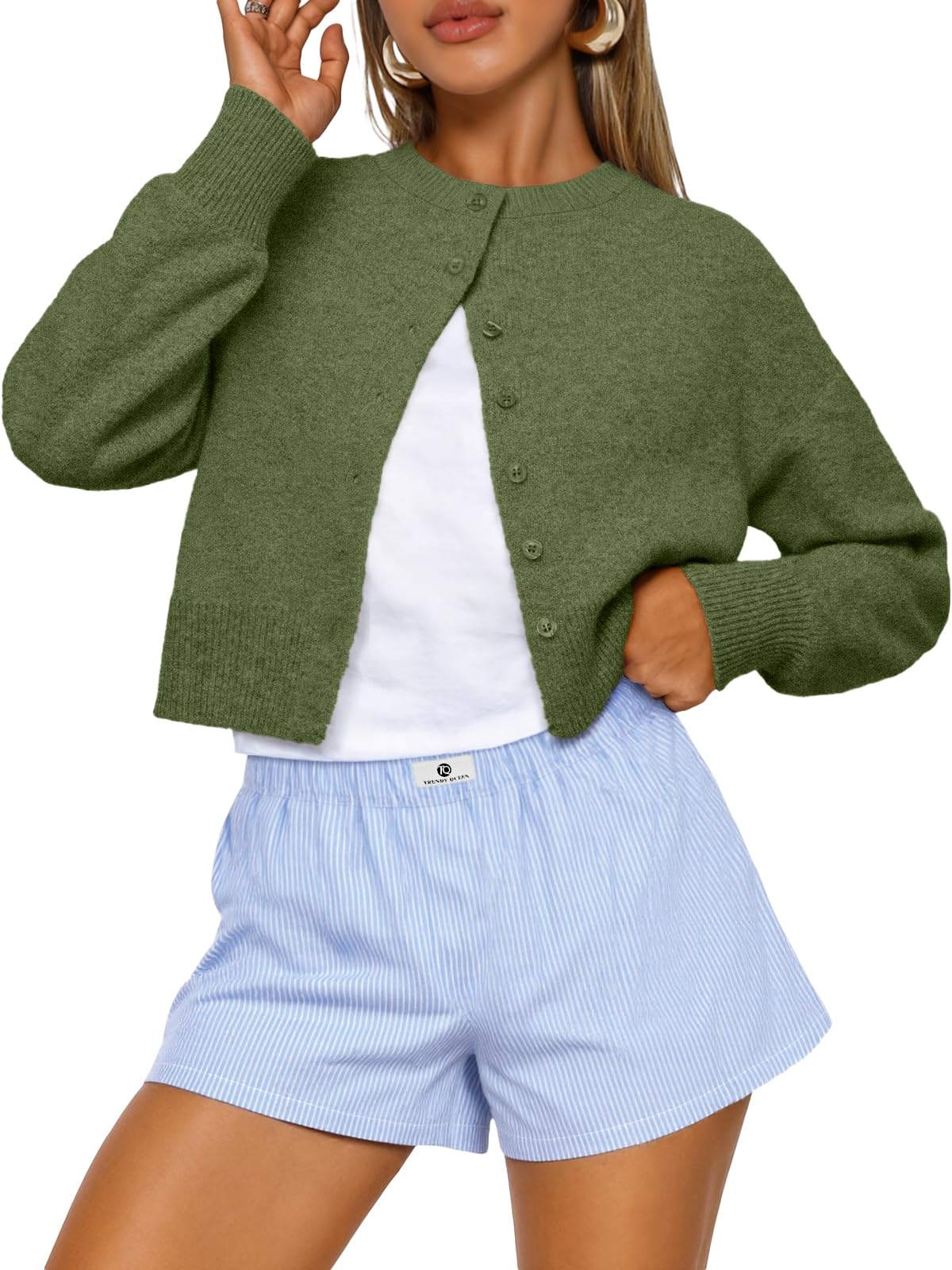Luvella Cropped Cardigan Sweaters for Women Fall Fashion Clothes 2026