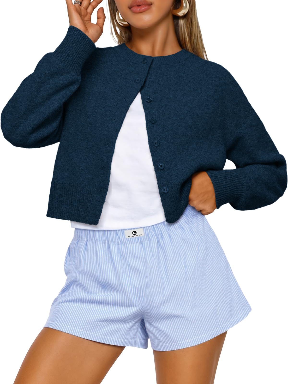 Luvella Cropped Cardigan Sweaters for Women Fall Fashion Clothes 2026