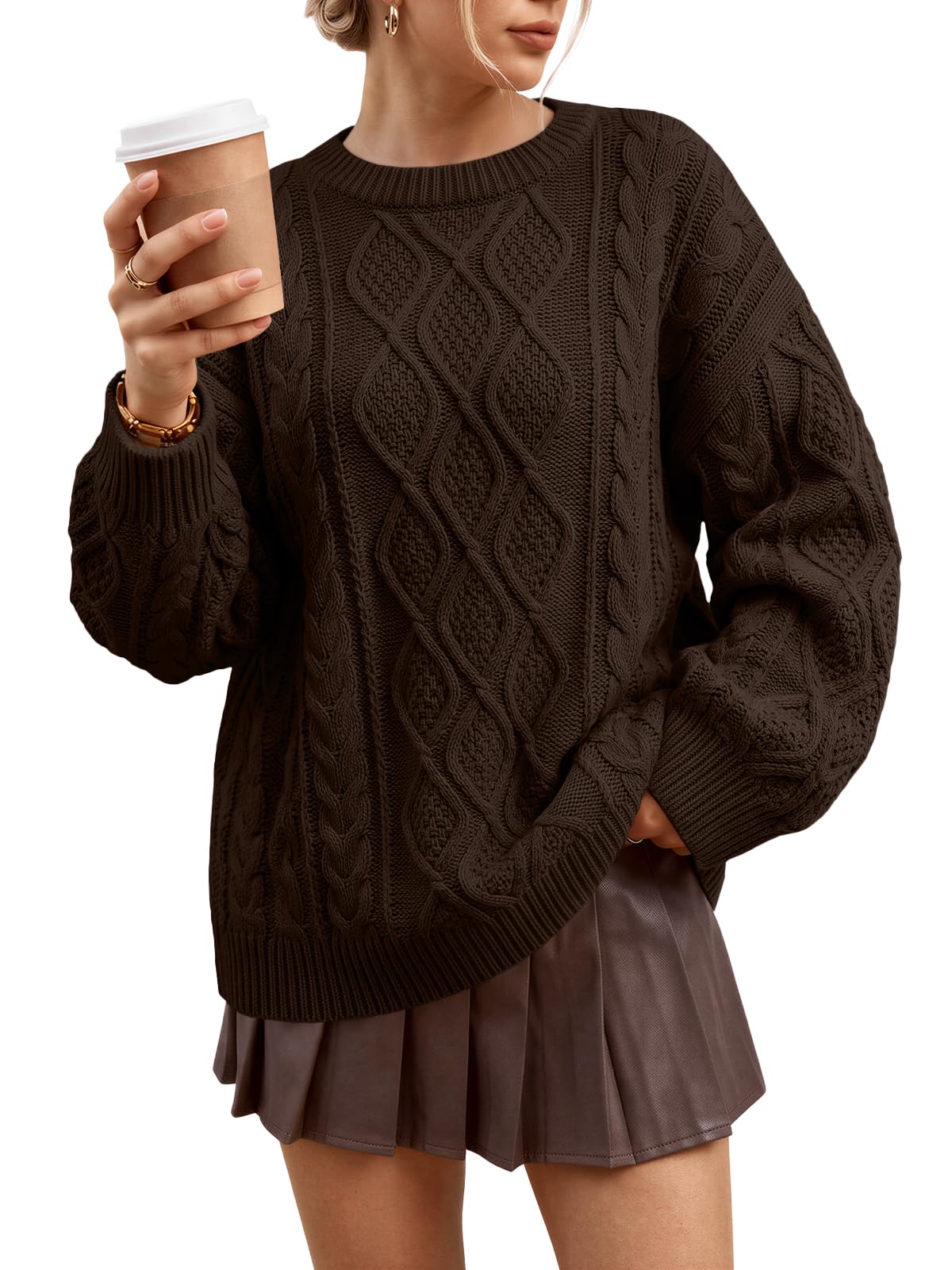 Luvella Women's Cozy Oversized Sweater