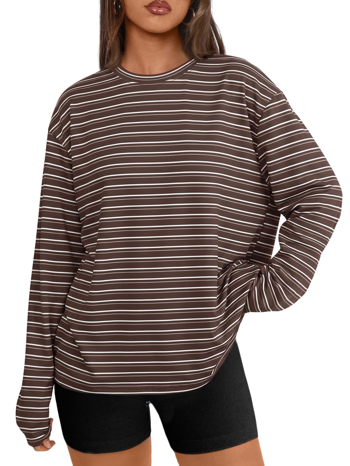 Luvella Womens Oversized Long Sleeve Shirts Fall Tops 2026 Basic Tees