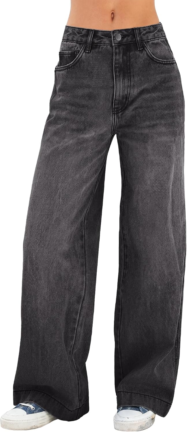 Luvella Women 2026 Wide Leg Jeans High Waist Stretchy Baggy Denim Pants