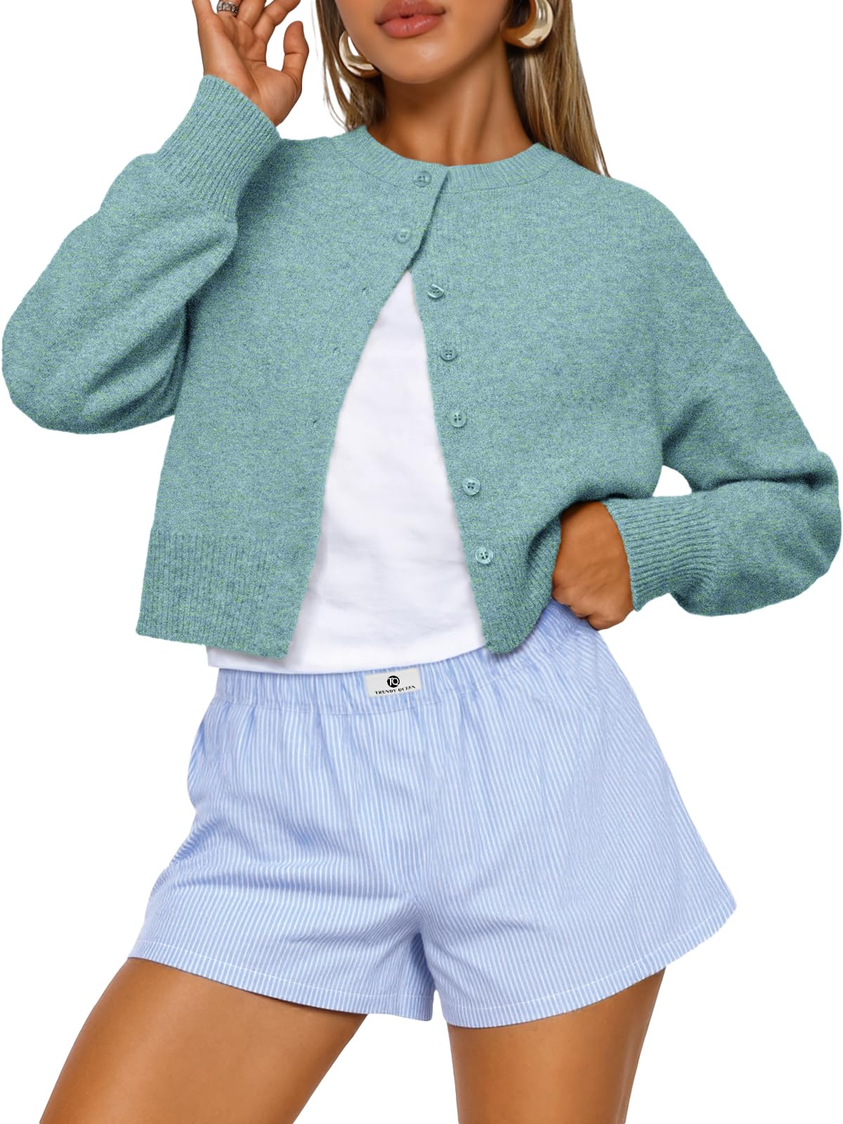 Luvella Cropped Cardigan Sweaters for Women Fall Fashion Clothes 2026