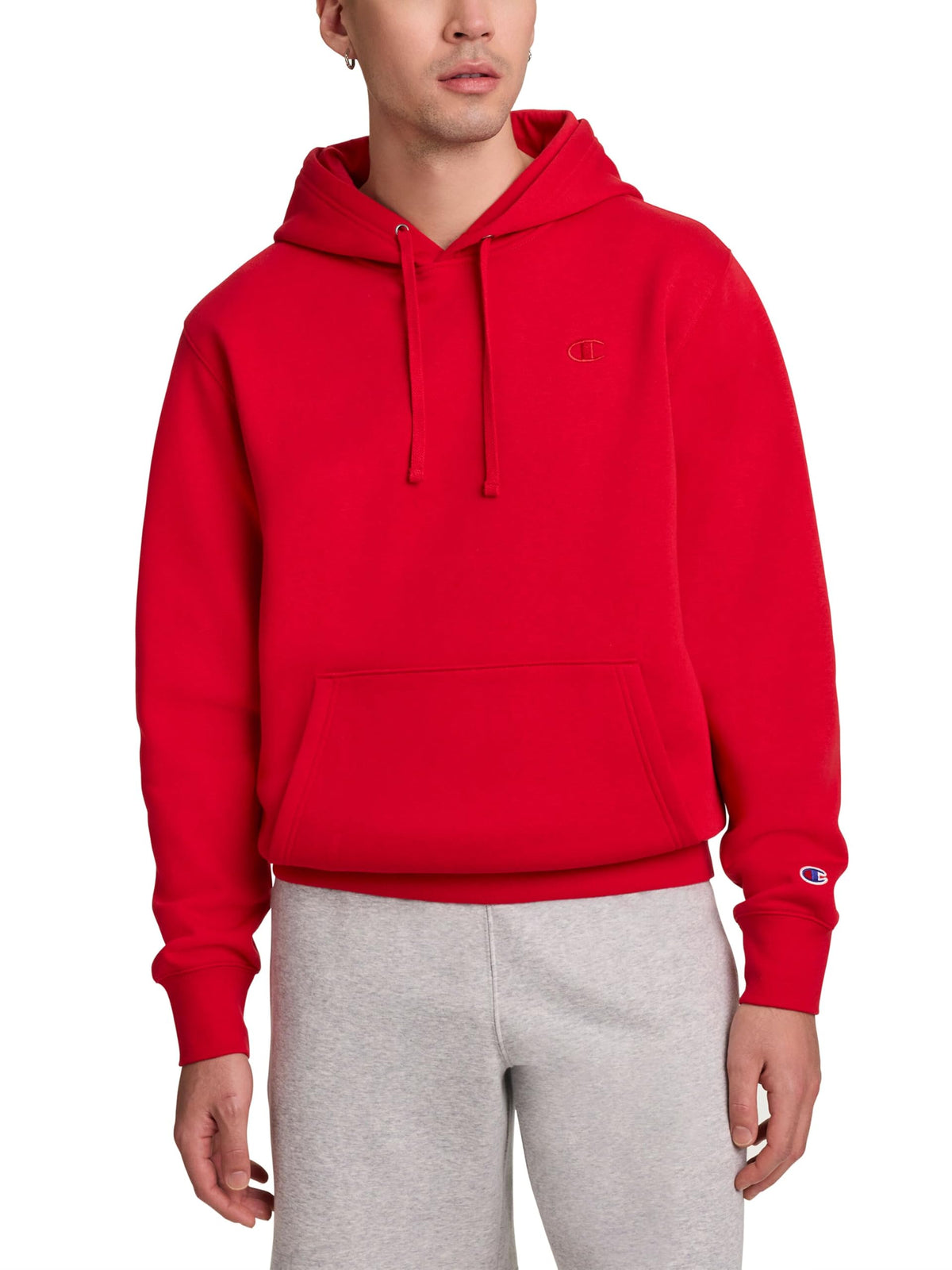 Luvella Men's Pullover Fleece Hoodie, Standard Fit, Midweight, C Logo, Available in Regular and Big & Tall