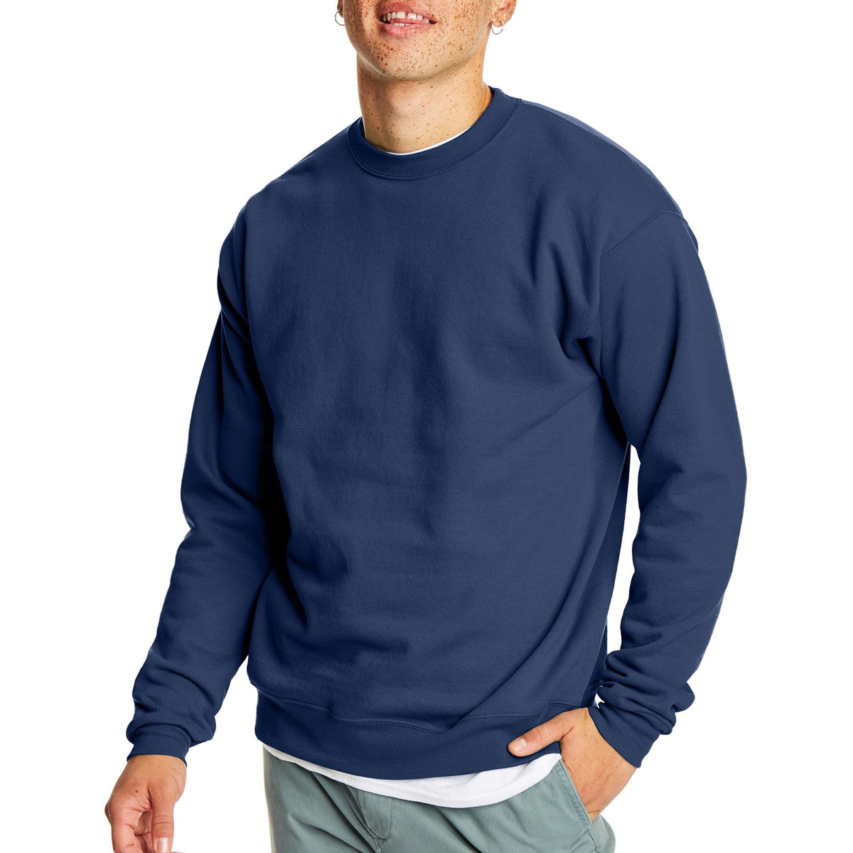 Luvella Men's Sweatshirt, EcoSmart Fleece Crewneck Sweatshirt, Big & Tall Available,
