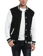 Luvella Men's Fashion Varsity Jacket Causal Slim Fit Cotton Letterman Baseball Bomber Jackets