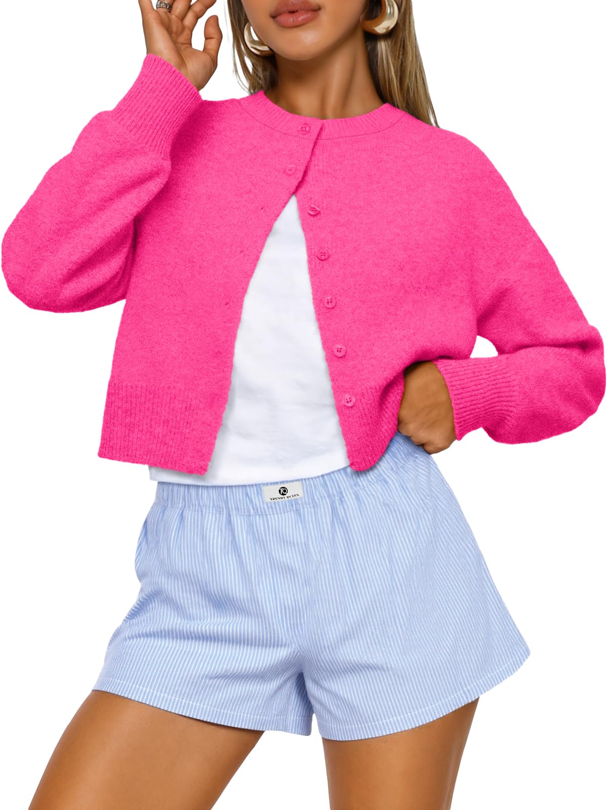 Luvella Cropped Cardigan Sweaters for Women Fall Fashion Clothes 2026