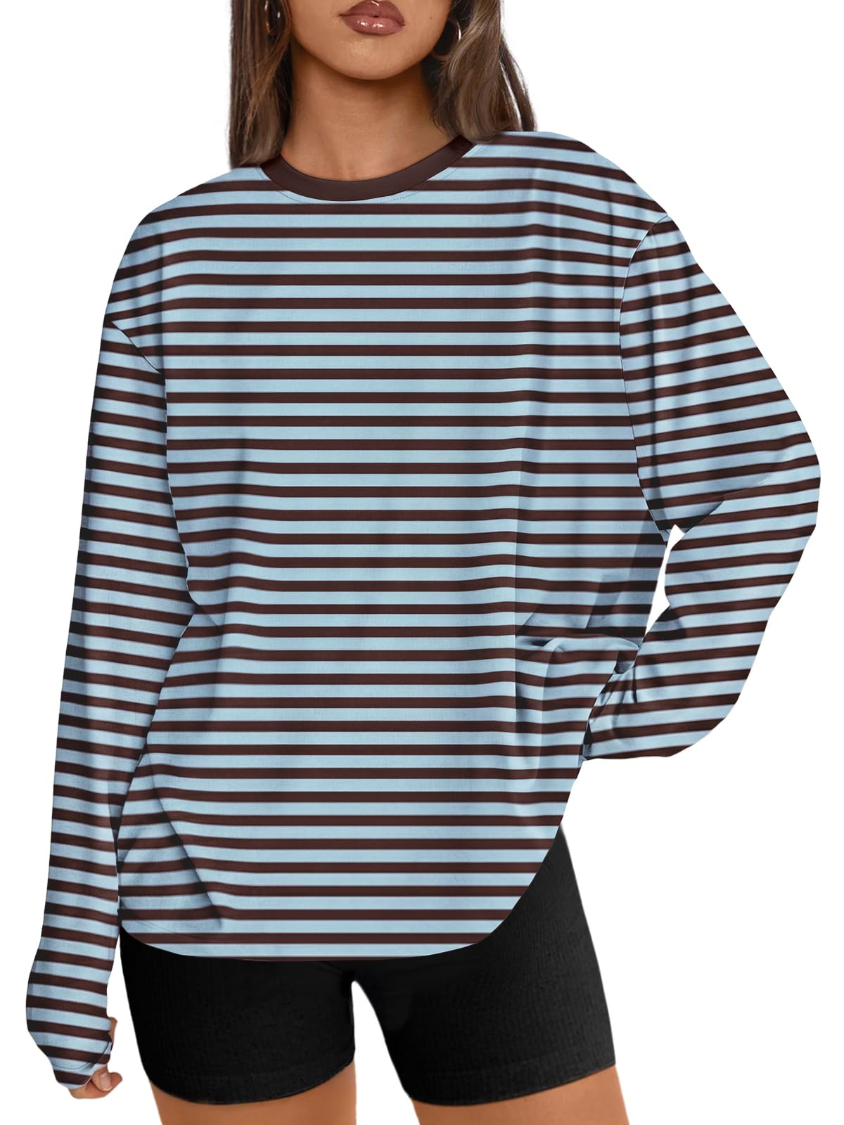 Luvella Womens Oversized Long Sleeve Shirts Fall Tops 2026 Basic Tees