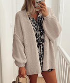Luvella Womens Open Front Oversized Cardigan Sweaters