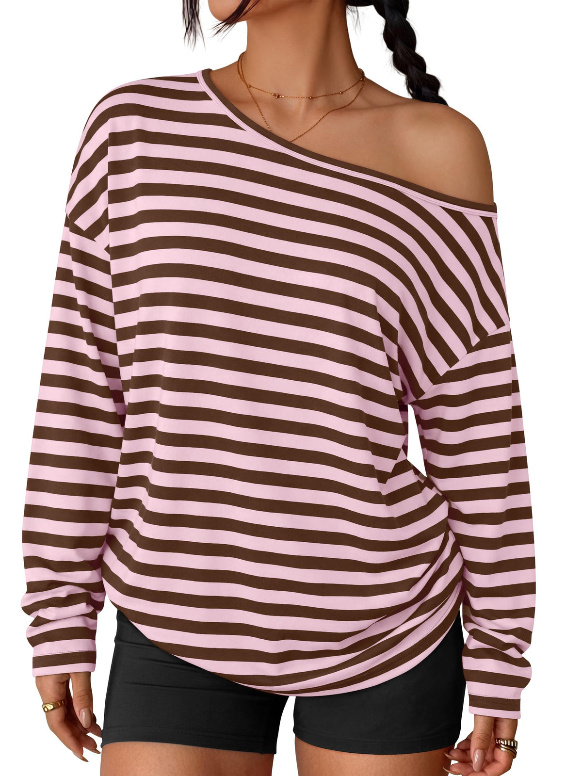 Luvella Womens Off The Shoulder Oversized Tops