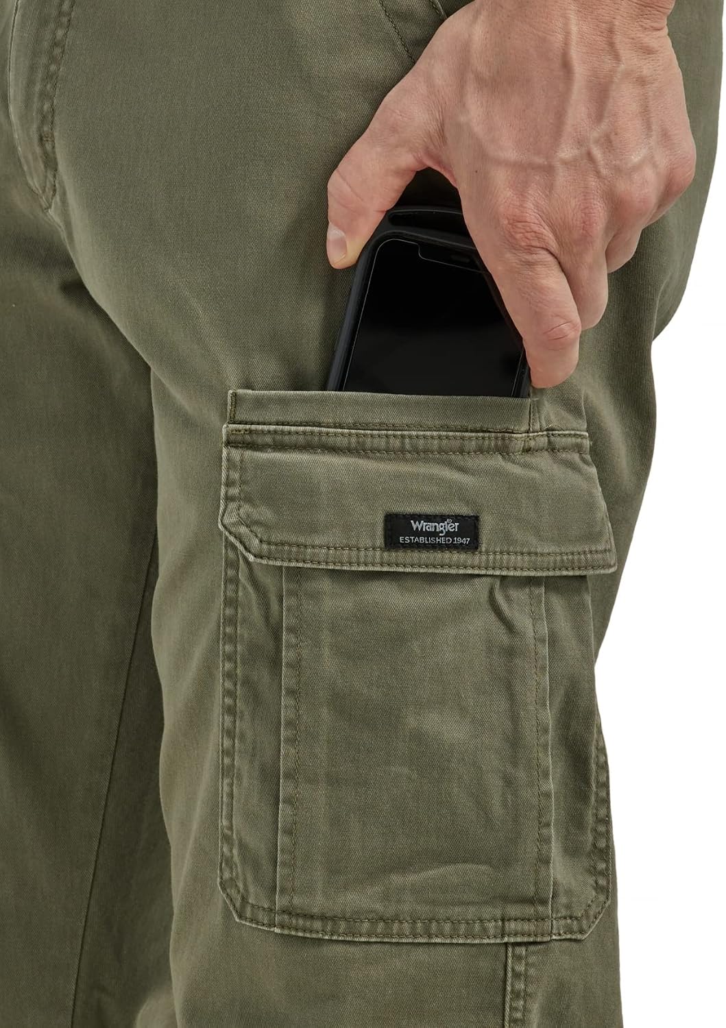Luvella Men's Relaxed Fit Stretch Cargo Pant