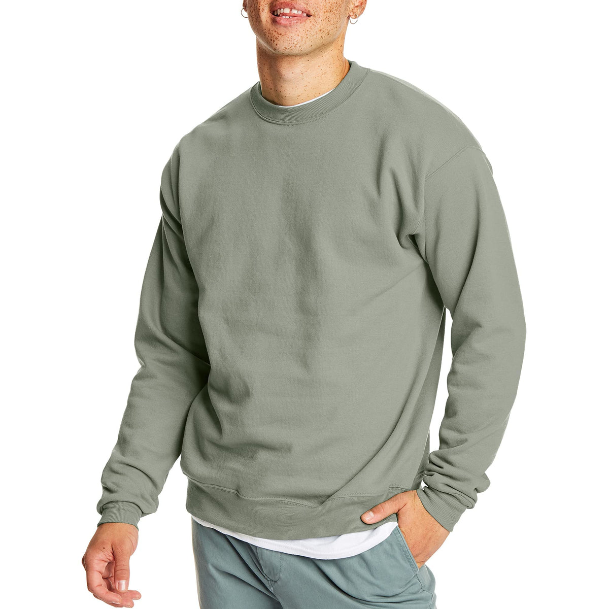 Luvella Men's Sweatshirt, EcoSmart Fleece Crewneck Sweatshirt, Big & Tall Available,