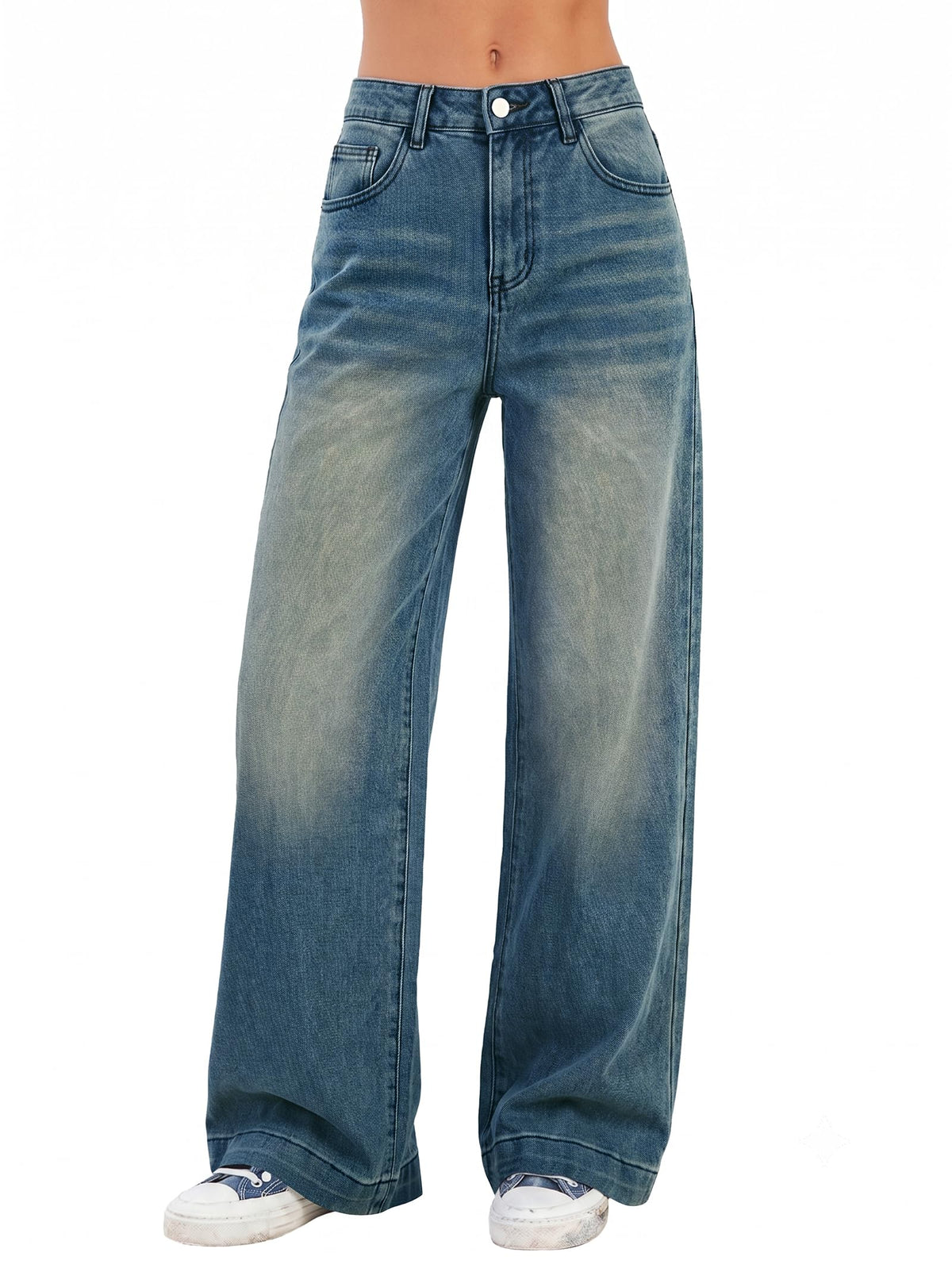 Luvella Women 2026 Wide Leg Jeans High Waist Stretchy Baggy Denim Pants