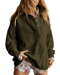 Luvella Women's Henley Neck Sweatshirt