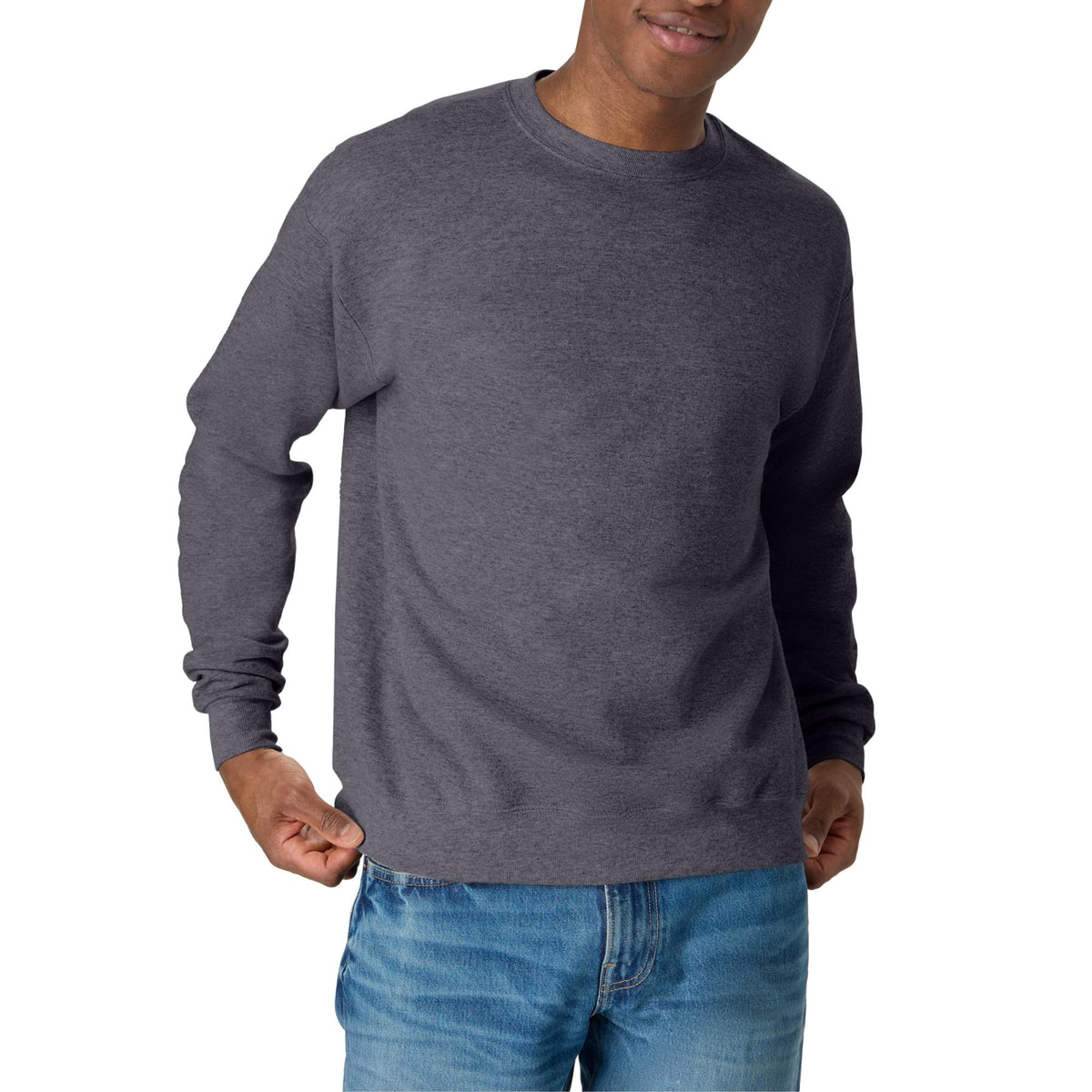 Luvella Men's Sweatshirt, EcoSmart Fleece Crewneck Sweatshirt, Big & Tall Available,