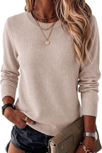 Luvella Womens Wool Blend Sweater Crewneck Long Sleeve Tops Fashion Clothing
