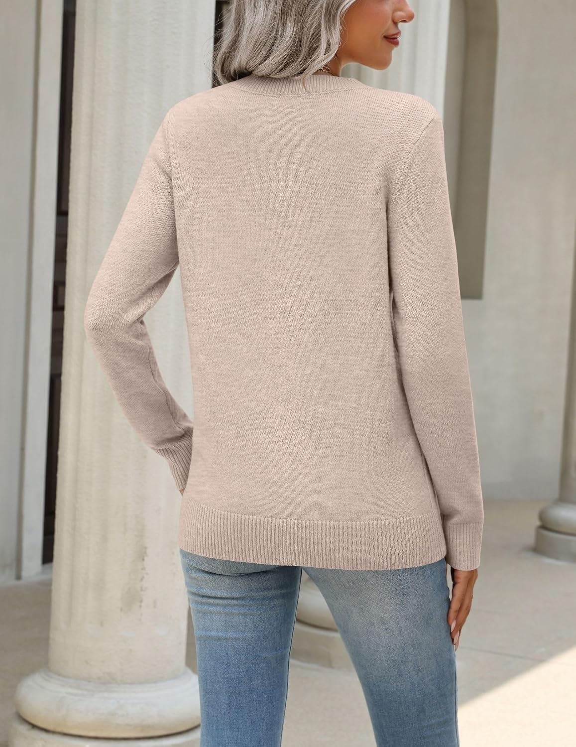 Luvella Womens Wool Blend Sweater Crewneck Long Sleeve Tops Fashion Clothing