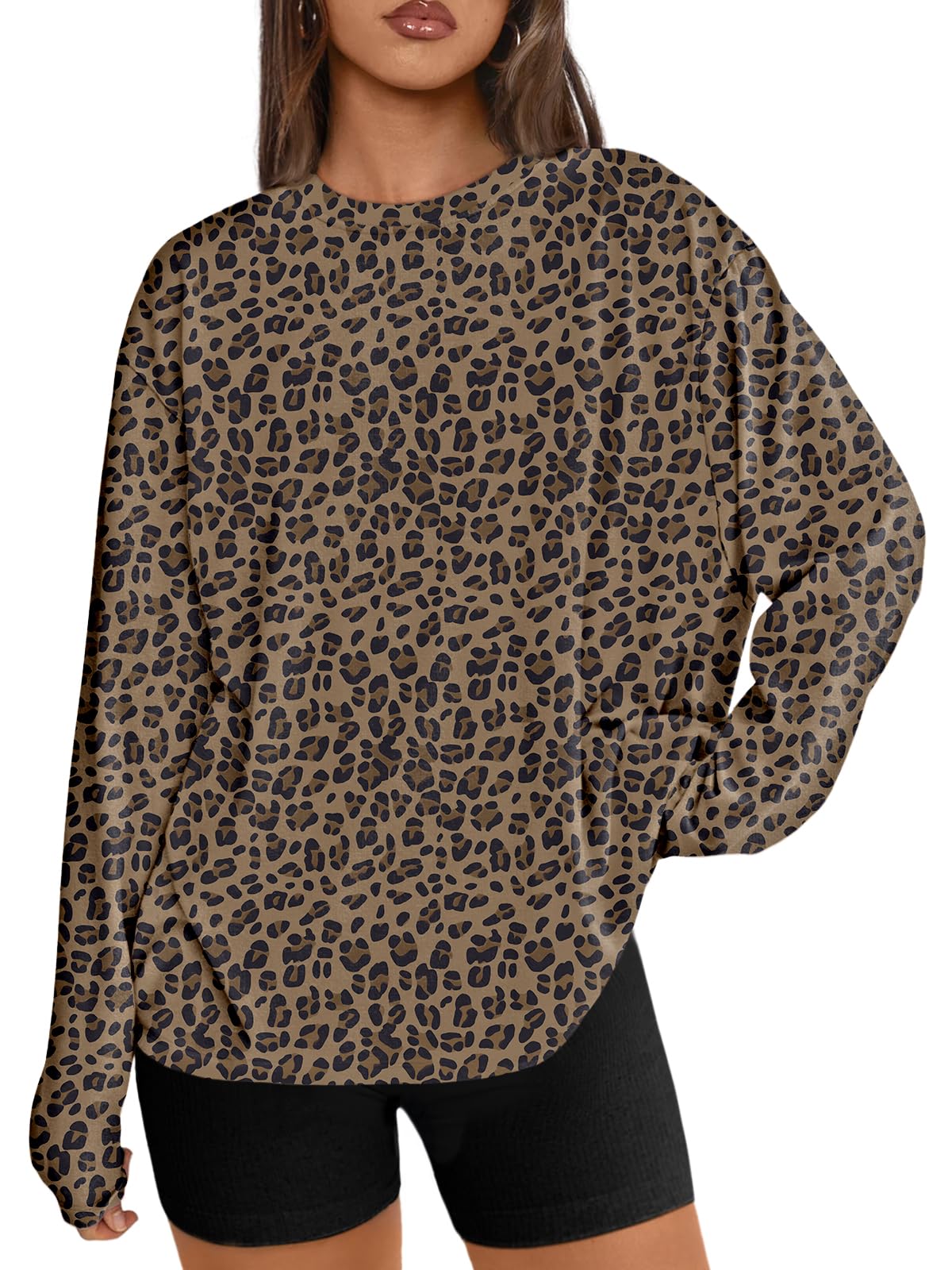 Luvella Womens Oversized Long Sleeve Shirts Fall Tops 2026 Basic Tees