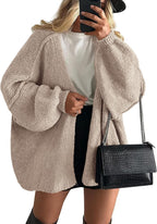 Luvella Womens Open Front Oversized Cardigan Sweaters