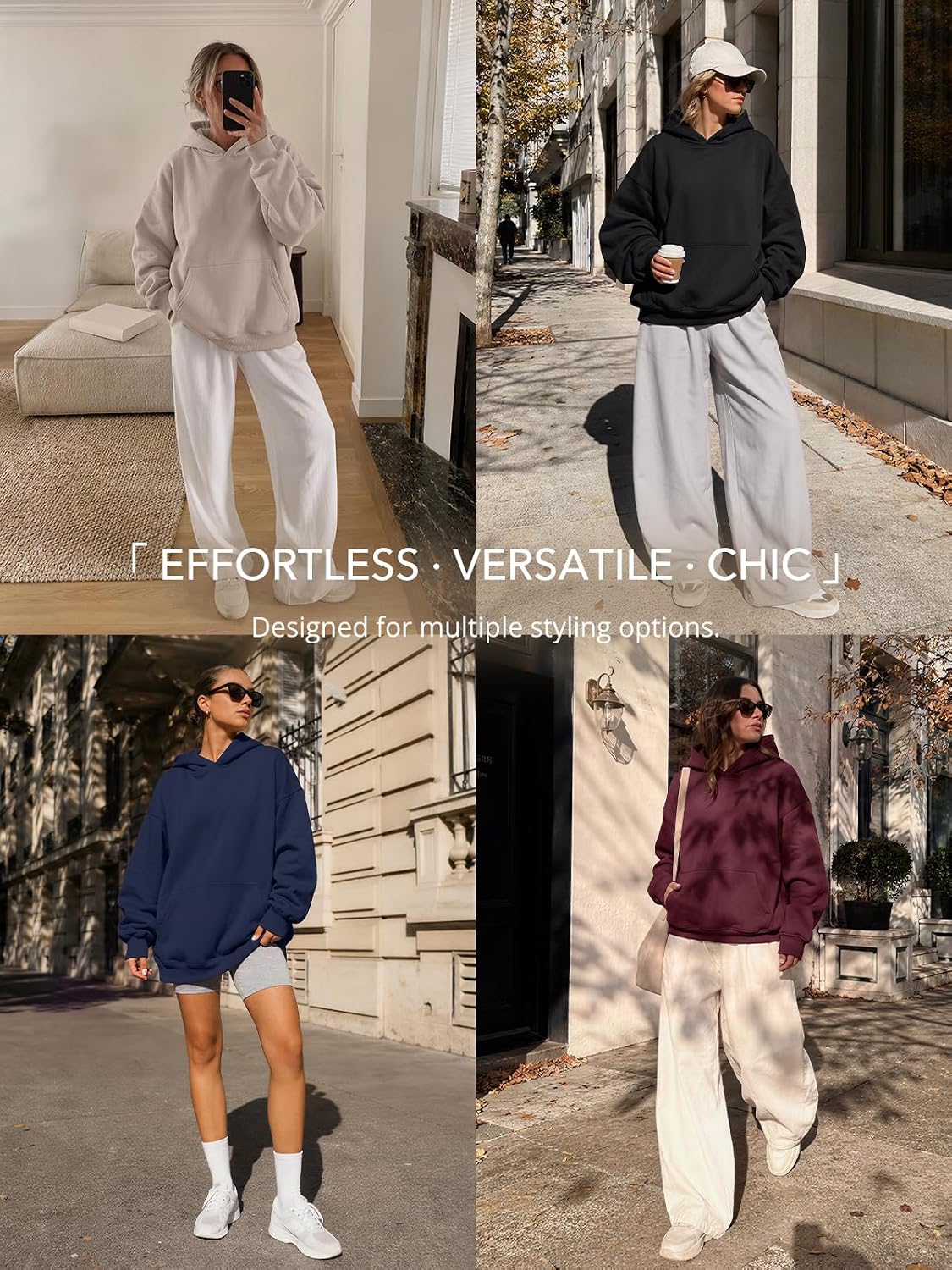 Luvella Womens Hoodies Oversized Sweatshirt