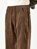 Luvella Men's Casual Loose Fit Corduroy Pants