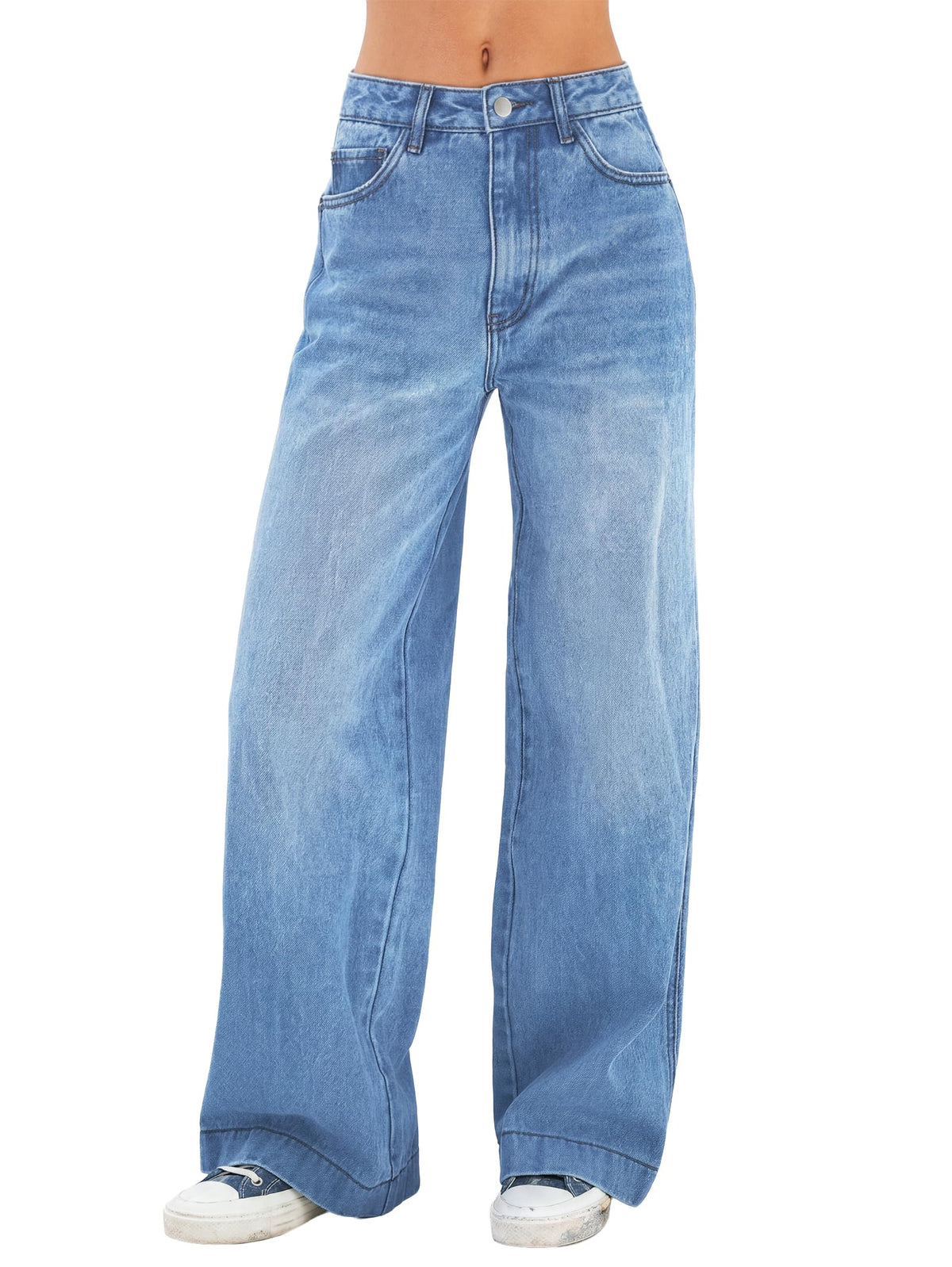 Luvella Women 2026 Wide Leg Jeans High Waist Stretchy Baggy Denim Pants