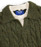 Oversized Sweater Fake Two Polo V Neck Knit Pullover