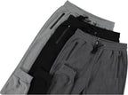 Luvella Sweatpants for Men 3 Pack Fleece Athletic Joggers, Baggy Wide Legs Mens Sweatpants with Zipper Pockets